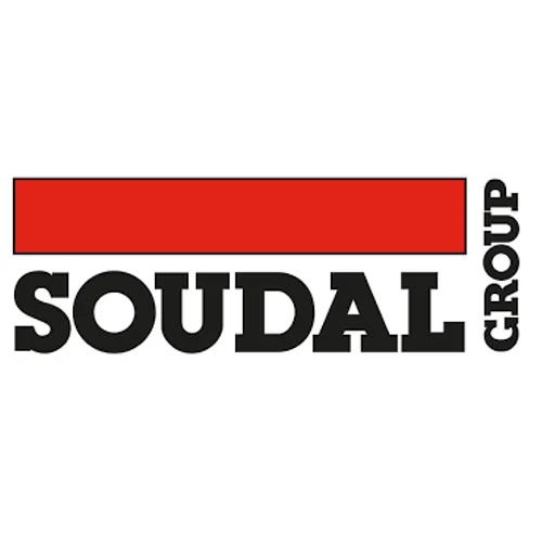 Logo of Soudal Group with a red rectangle above the word 