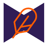 A stylized, orange-colored feather icon appears over a dark purple background with a white geometric shape resembling an envelope, showcasing the benefits of out-of-the-box design. | PBI-OOTB