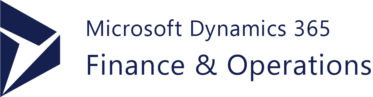 Logo of Microsoft Dynamics 365 Finance & Operations with blue text and a blue symbol on the left, seamlessly integrating with PowerBI for enhanced data insights. | PBI-OOTB