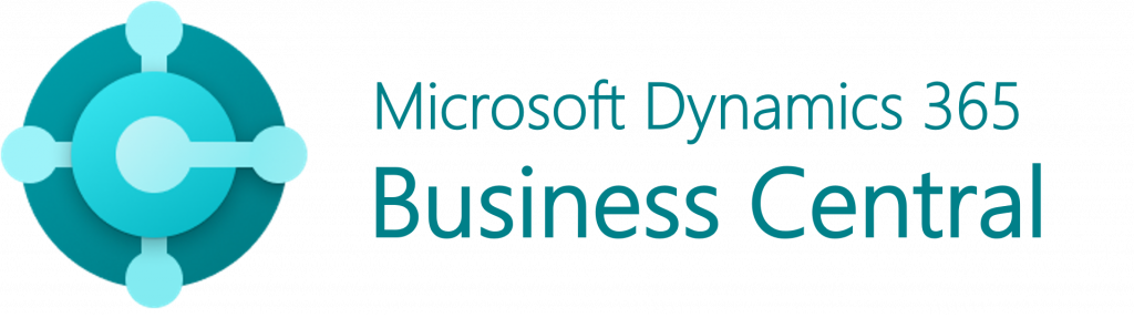 The logo of Microsoft Dynamics 365 Business Central features a teal circular graphic on the left, seamlessly integrating the essence of Business Central. | PBI-OOTB